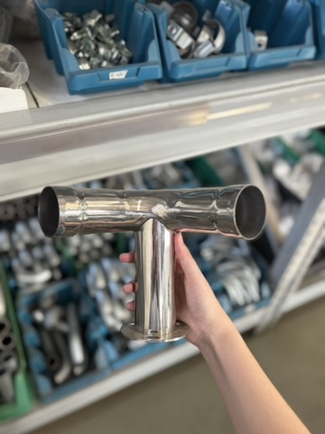 Conexão T em aço inox
